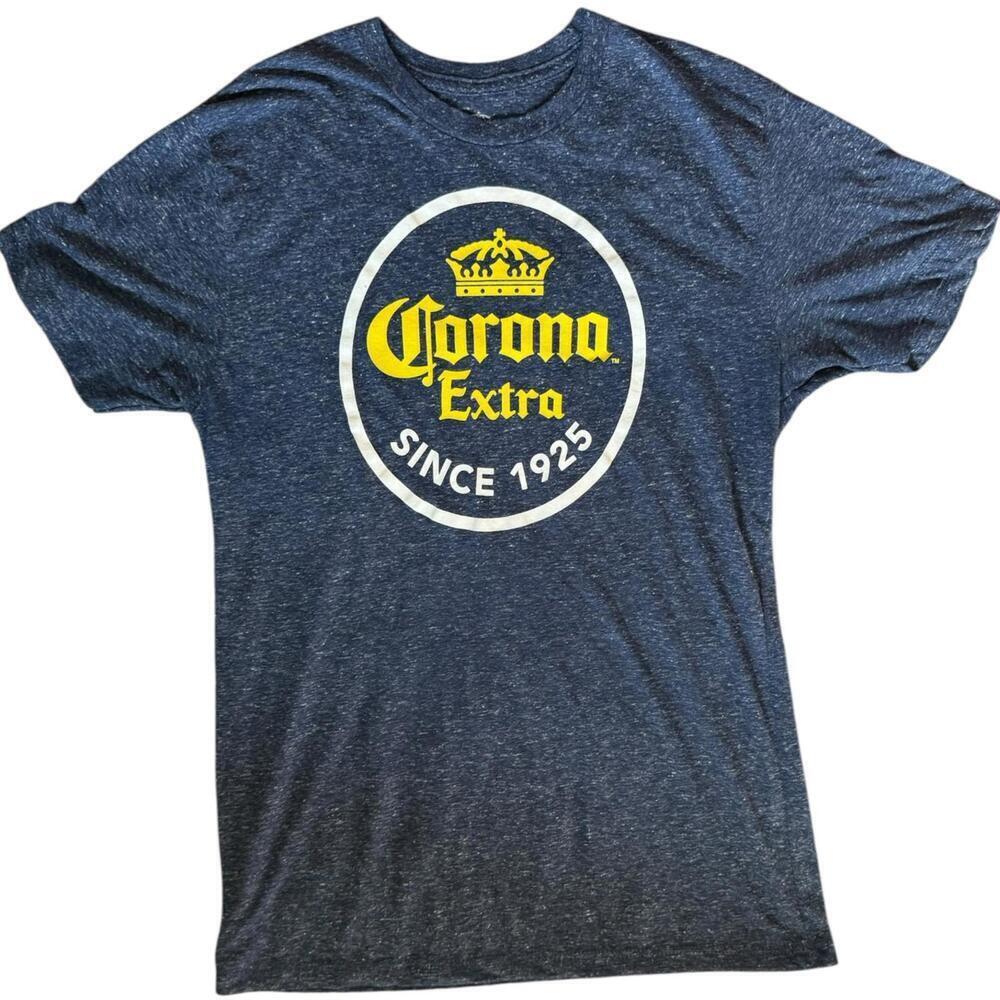 Corona Extra Since 1925 Navy Blue Graphic T-Shirt Size M Beer Logo Casual Tee